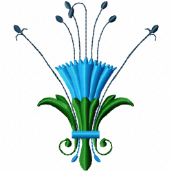 Flowers And Tree Embroidery Design 7